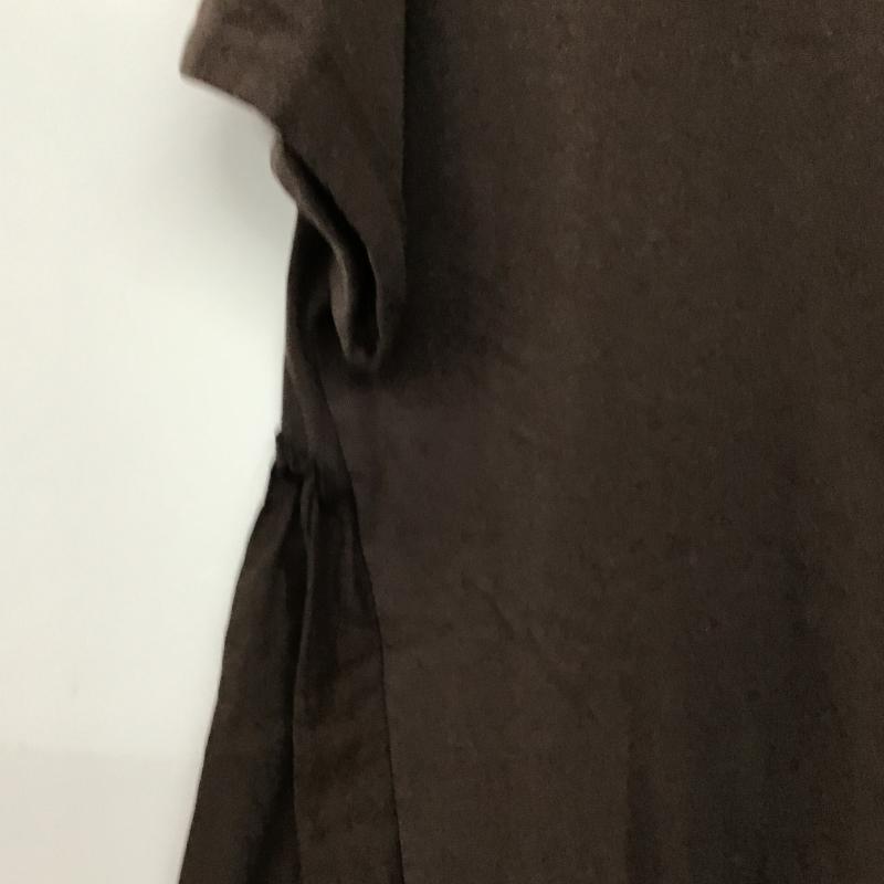 ニコアンド niko and... Tシャツ 半袖 NKN23614CF バック布帛コンビTシャツ L 無地 茶 / ブラウン / brown レディース USED 古着 中古 10159720