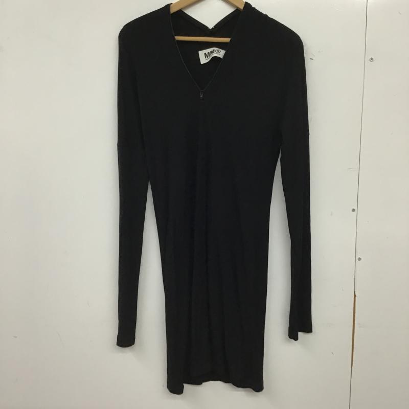 エムエムシックス MM6 ワンピース ひざ丈スカート M 無地 黒 / ブラック / black レディース USED 古着 中古 10159721