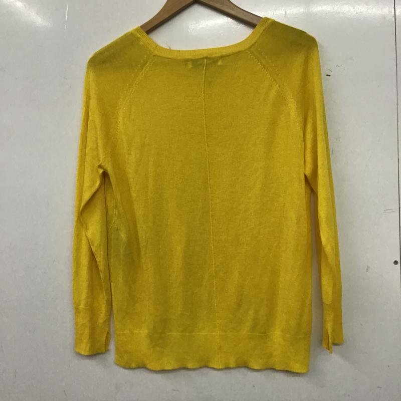 ザラ ZARA ニット、セーター 長袖 1509 004 300 薄手ニット M 無地 黄 / イエロー / yellow レディース USED 古着 中古 10159722