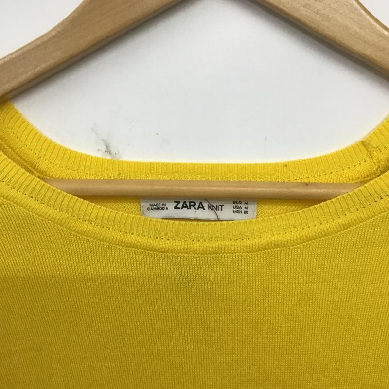 ザラ ZARA ニット、セーター 長袖 1509 004 300 薄手ニット M 無地 黄 / イエロー / yellow レディース USED 古着 中古 10159722