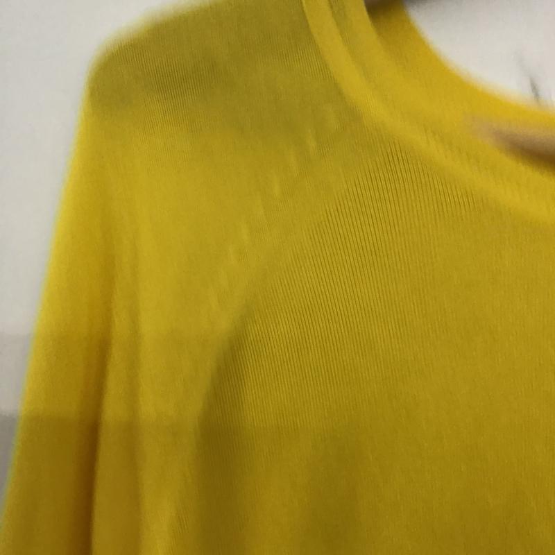 ザラ ZARA ニット、セーター 長袖 1509 004 300 薄手ニット M 無地 黄 / イエロー / yellow レディース USED 古着 中古 10159722