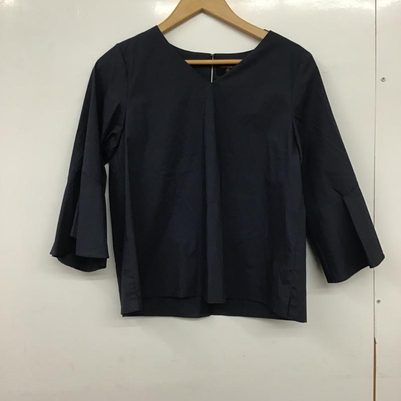 ナノユニバース nano・universe カットソー 七分袖 NL63BL3528KN Vネック FREE 無地 紺 / ネイビー / navy レディース USED 古着 中古 10159723