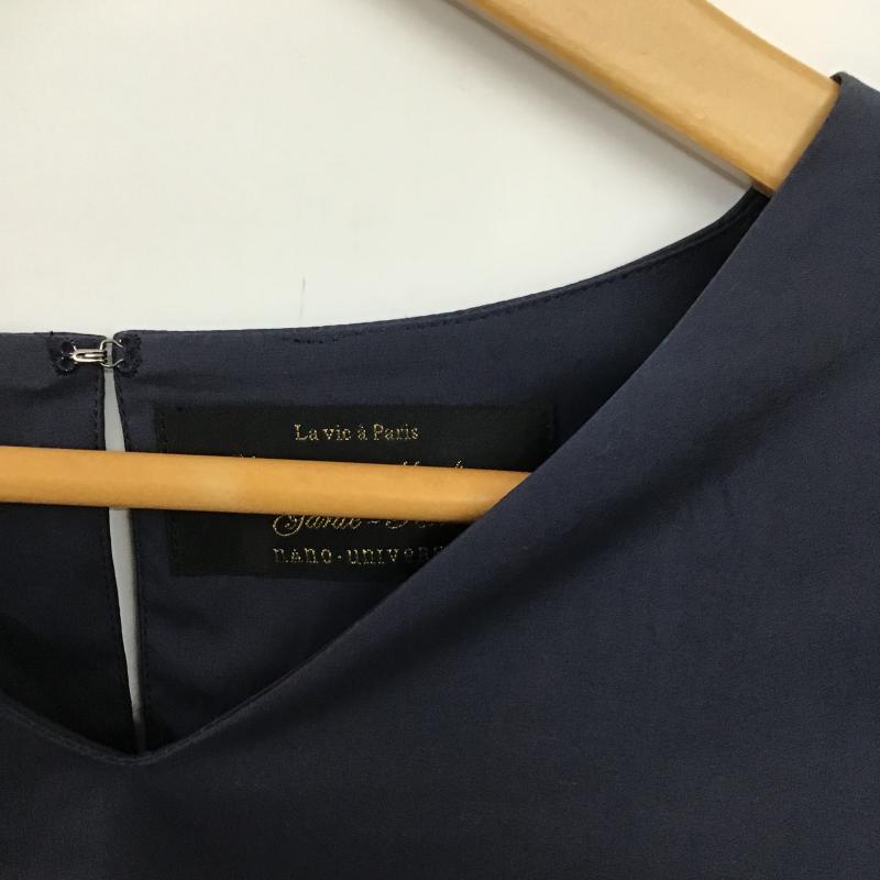 ナノユニバース nano・universe カットソー 七分袖 NL63BL3528KN Vネック FREE 無地 紺 / ネイビー / navy レディース USED 古着 中古 10159723