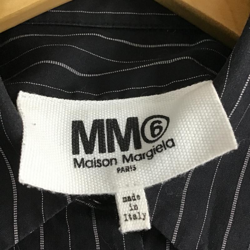 エムエムシックス MM6 ワンピース ひざ丈スカート 36 無地 X ストライプ 黒 / ブラック / black レディース USED 古着 中古 10159724