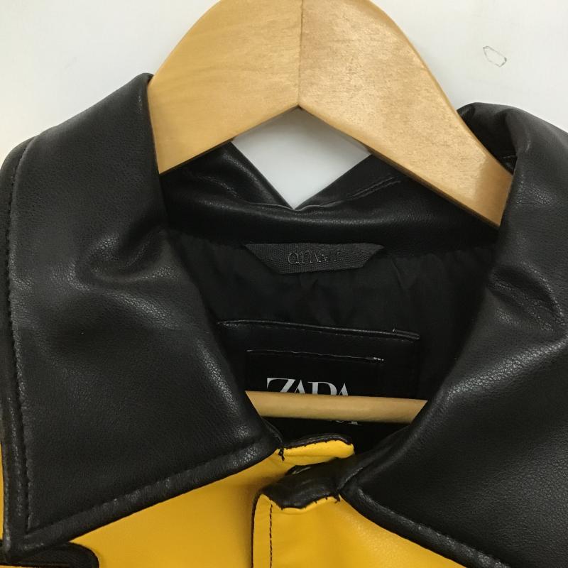 ザラ ZARA ジャケット、上着 ジャンパー、ブルゾン カジュアルジャケット アウター カラージャケット フロントボタン M ロゴ、文字 黒 / ブラック / black X 黄 / イエロー / yellow メンズ USED 古着 中古 10159725