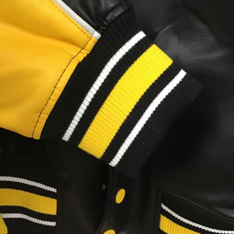 ザラ ZARA ジャケット、上着 ジャンパー、ブルゾン カジュアルジャケット アウター カラージャケット フロントボタン M ロゴ、文字 黒 / ブラック / black X 黄 / イエロー / yellow メンズ USED 古着 中古 10159725