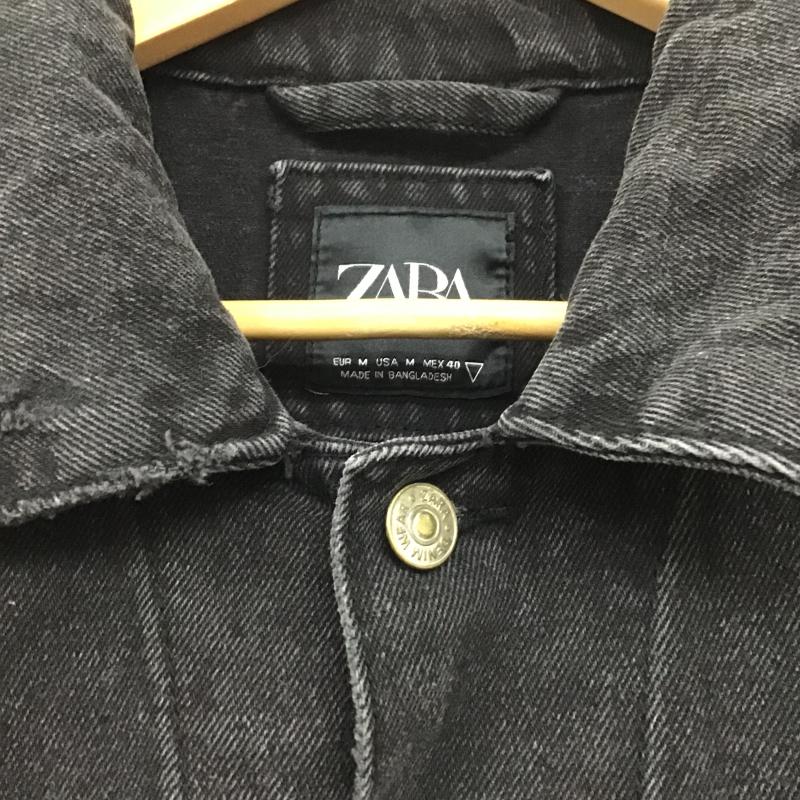 ザラ ZARA ジャケット、上着 ジャンパー、ブルゾン デニムジャケット Gジャン アウター カジュアルジャケット M ダメージ加工 ダークグレー / ダークグレー / メンズ USED 古着 中古 10159727