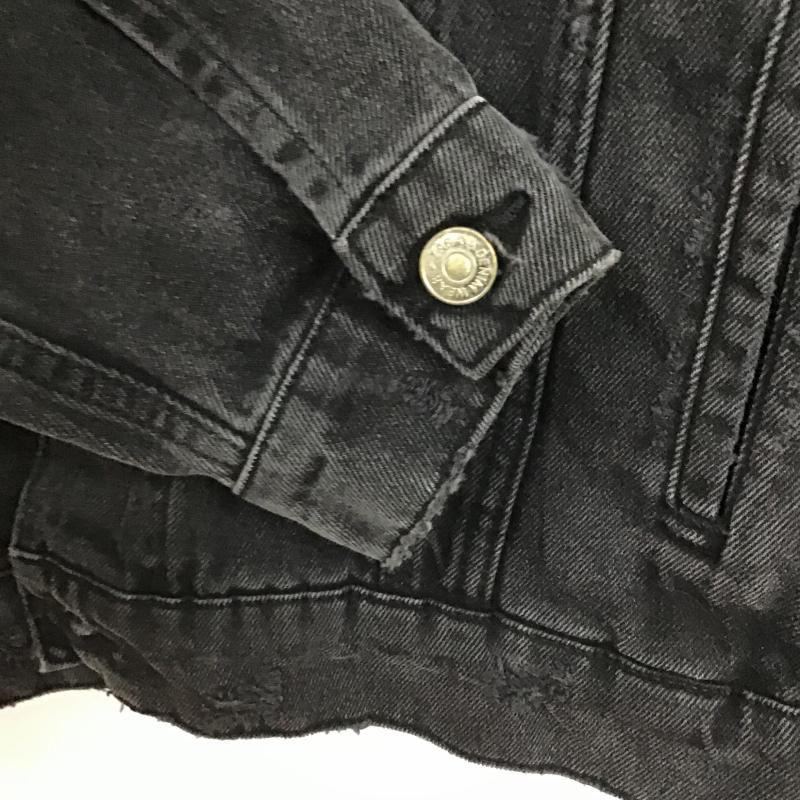 ザラ ZARA ジャケット、上着 ジャンパー、ブルゾン デニムジャケット Gジャン アウター カジュアルジャケット M ダメージ加工 ダークグレー / ダークグレー / メンズ USED 古着 中古 10159727