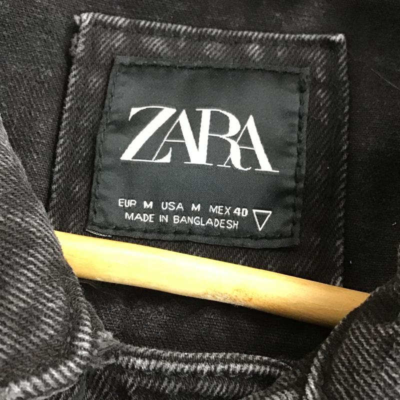 ザラ ZARA ジャケット、上着 ジャンパー、ブルゾン デニムジャケット Gジャン アウター カジュアルジャケット M ダメージ加工 ダークグレー / ダークグレー / メンズ USED 古着 中古 10159727