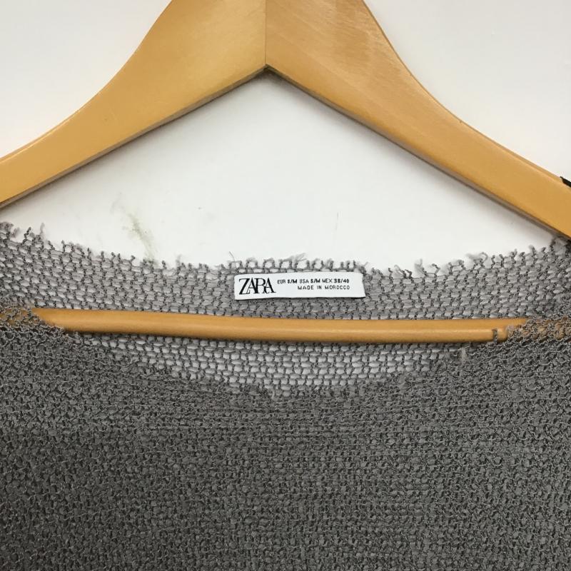ザラ ZARA カットソー 長袖 M 無地 灰 / グレー / gray レディース USED 古着 中古 10159732