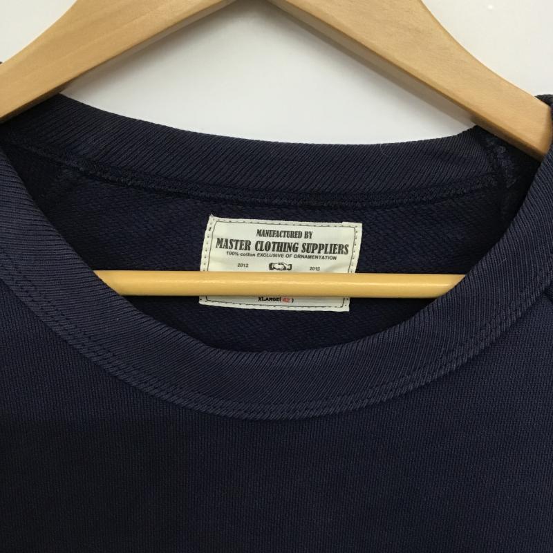 オコンクウォ OKONKWO トレーナー 長袖 XL プリント X ロゴ、文字 紺 / ネイビー / navy メンズ USED 古着 中古 10159736