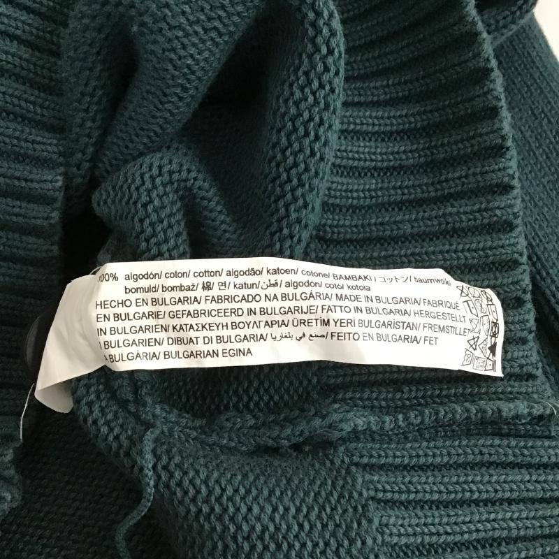 ザラ ZARA カーディガン 長袖 長袖ニットカーディガン 前ボタン ノーカラー M 無地 緑 / グリーン / green メンズ USED 古着 中古 10159740