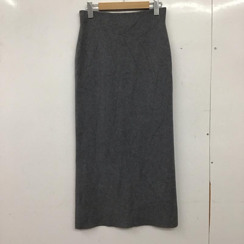 ミラオーウェン Mila Owen スカート ロングスカート 09WNS231156 ニットストレートスカート 1 無地 灰 / グレー / gray レディース USED 古着 中古 10159743
