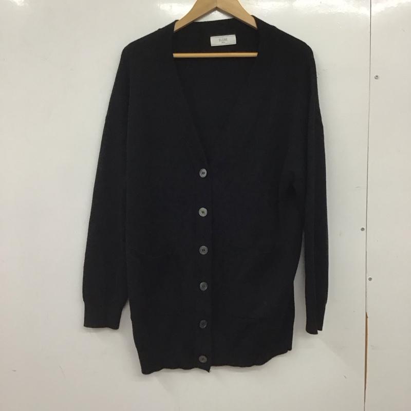 スローブイエナ SLOBE IENA カーディガン 長袖 無地 黒 / ブラック / black レディース USED 古着 中古 10159746