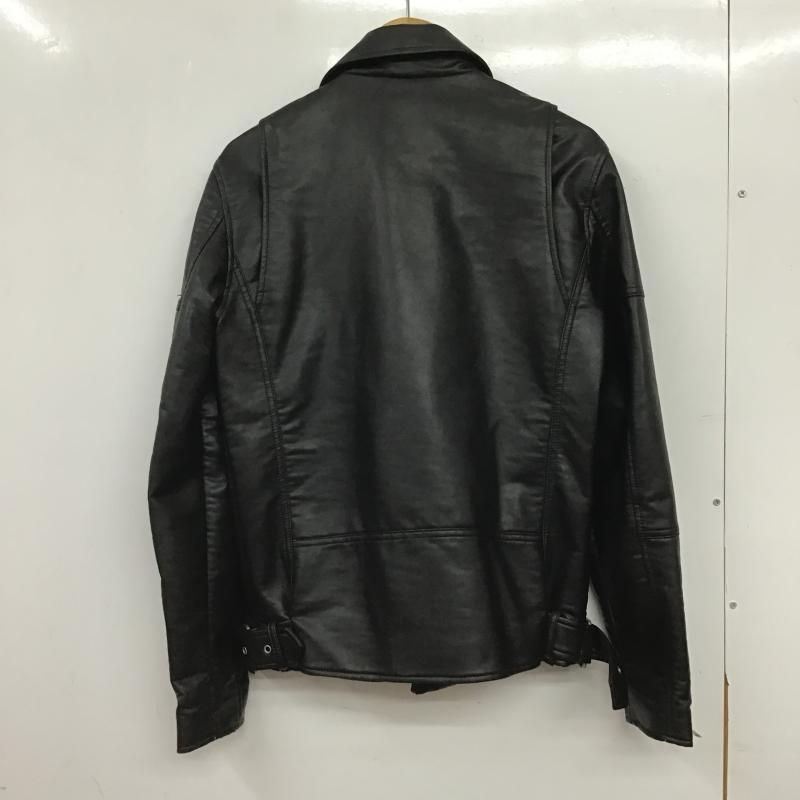 ザラ ZARA ジャケット、上着 ジャンパー、ブルゾン ジップアップジャケット アウター フェイクレザージャケット S 無地 黒 / ブラック / black メンズ USED 古着 中古 10159747