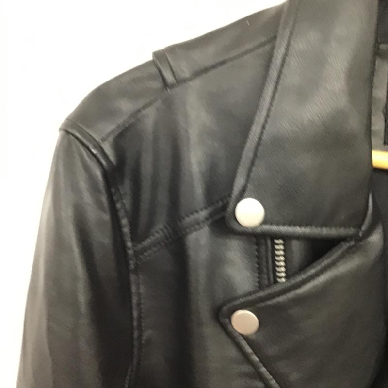 ザラ ZARA ジャケット、上着 ジャンパー、ブルゾン ジップアップジャケット アウター フェイクレザージャケット S 無地 黒 / ブラック / black メンズ USED 古着 中古 10159747