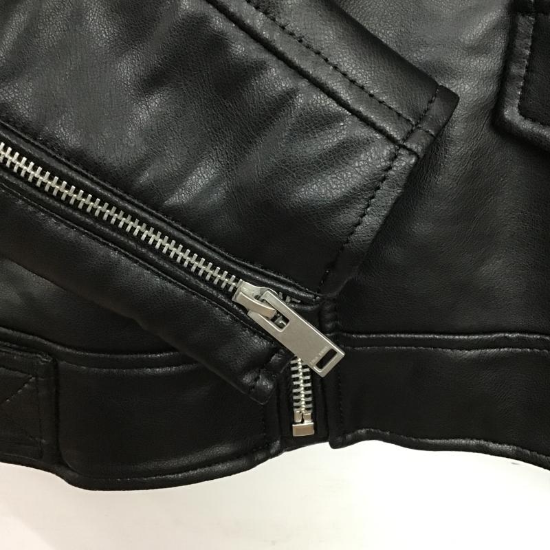 ザラ ZARA ジャケット、上着 ジャンパー、ブルゾン ジップアップジャケット アウター フェイクレザージャケット S 無地 黒 / ブラック / black メンズ USED 古着 中古 10159747