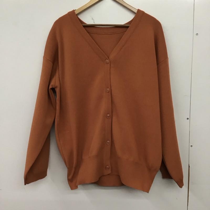 アルシーヴ archives カーディガン 長袖 M 無地 茶 / ブラウン / brown レディース USED 古着 中古 10159748
