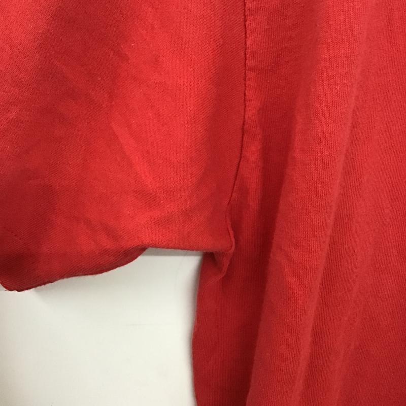 ヘインズ HANES Tシャツ 半袖 半袖カットソー プリントTシャツ クルーネックカットソー L ロゴ、文字 赤 / レッド / red メンズ USED 古着 中古 10159751