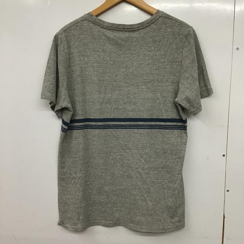 レミ レリーフ REMI RELIEF Tシャツ 半袖 半袖カットソー プリントTシャツ クルーネックカットソー L ボーダー柄 灰 / グレー / gray メンズ USED 古着 中古 10159754