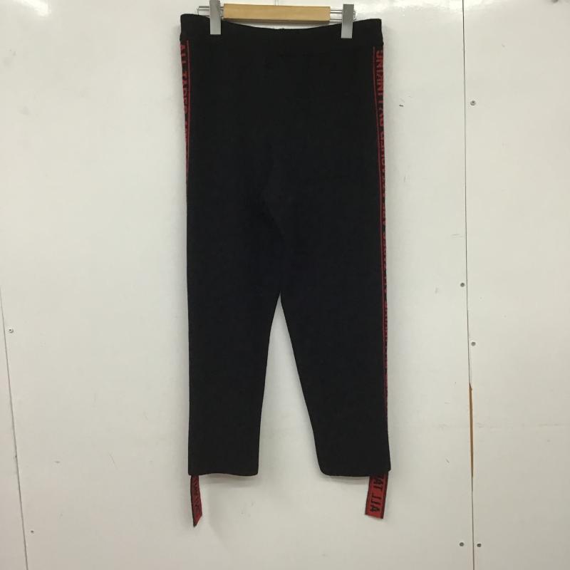 ダブレット doublet パンツ ワークパンツ、ペインターパンツ 17aw16kn16 JAQUARDTAPEATACHEDRIBKNITPANTS S ロゴ、文字 黒 / ブラック / black メンズ USED 古着 中古 10159759