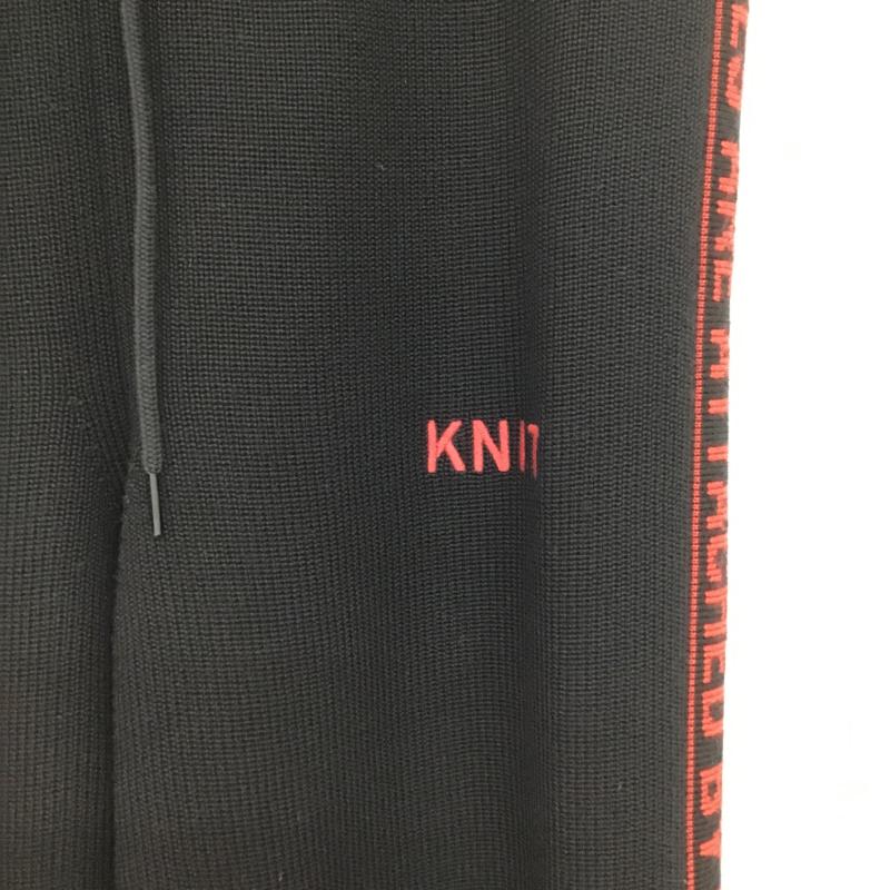ダブレット doublet パンツ ワークパンツ、ペインターパンツ 17aw16kn16 JAQUARDTAPEATACHEDRIBKNITPANTS S ロゴ、文字 黒 / ブラック / black メンズ USED 古着 中古 10159759
