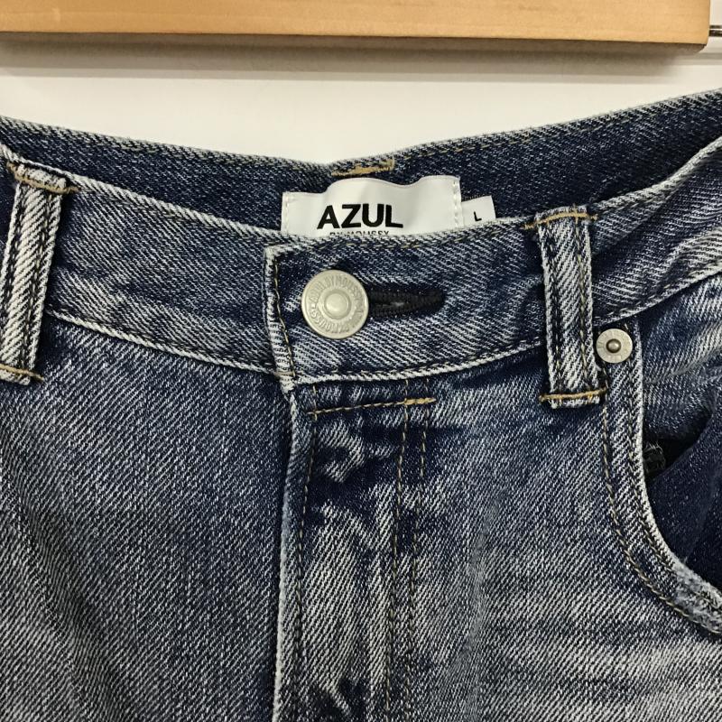 アズールバイマウジー AZUL BY MOUSSY パンツ デニム、ジーンズ 250HAS11-004K-6 ハイウエストワイドデニム L 無地 水色 / ライトブルー / レディース USED 古着 中古 10159770