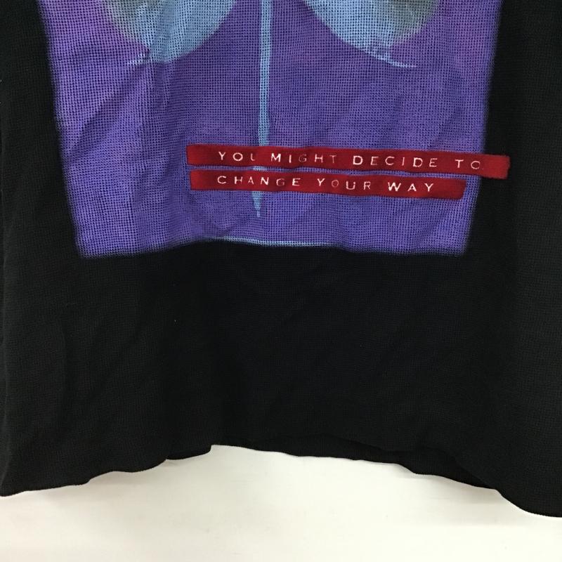ザラ ZARA Tシャツ 半袖 半袖カットソー プリントTシャツ クルーネックカットソー S プリント 黒 / ブラック / black メンズ USED 古着 中古 10159775