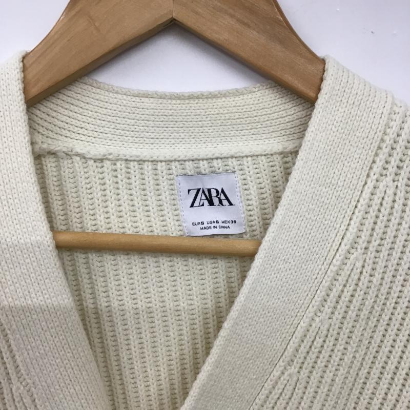 ザラ ZARA カーディガン 長袖 長袖カーディガンニット フロントボタン S 無地 アイボリー / アイボリー / メンズ USED 古着 中古 10159779