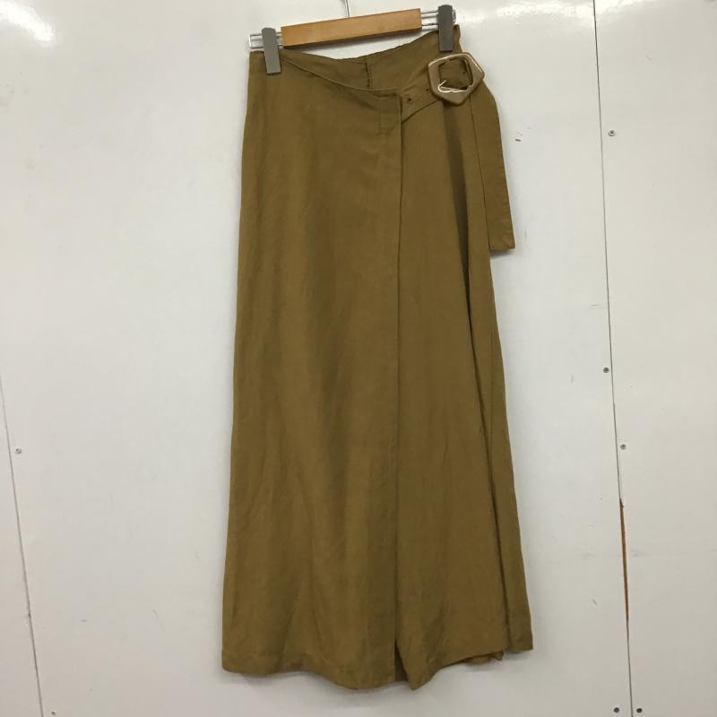 ムルーア MURUA パンツ スラックス 012120700101 ラップワイドパンツ FREE 無地 キャメル / キャメル / レディース USED 古着 中古 10159780