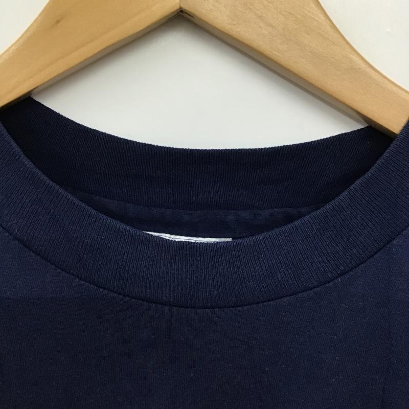 ヘインズ HANES Tシャツ 半袖 半袖カットソー プリントTシャツ クルーネックカットソー L ロゴ、文字 紺 / ネイビー / navy メンズ USED 古着 中古 10159781