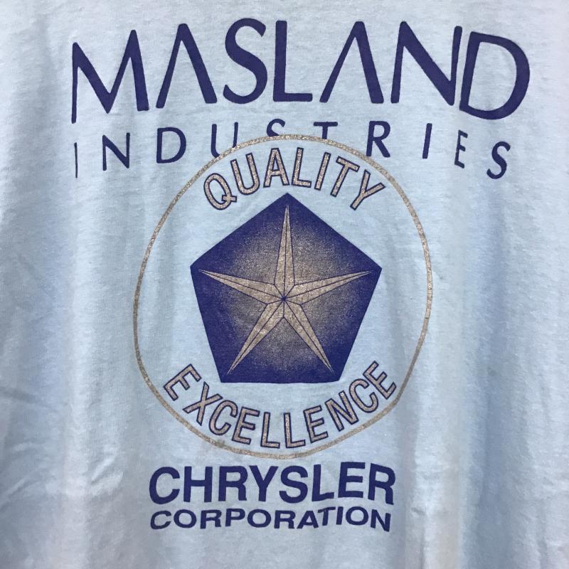 オニータ ONEITA Tシャツ 半袖 半袖カットソー プリントTシャツ クルーネックカットソー L ロゴ、文字 水色 / ライトブルー / メンズ USED 古着 中古 10159784