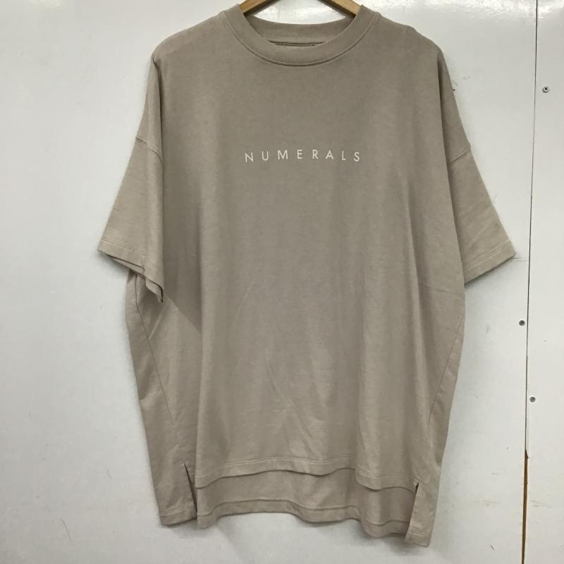 ヌメラルズ NUMERALS Tシャツ 半袖 ロゴ、文字 X プリント ベージュ / ベージュ / beige レディース USED 古着 中古 10159785