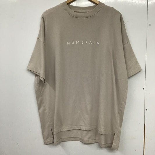 ヌメラルズ NUMERALS Tシャツ 半袖 ロゴ、文字 X プリント ベージュ / ベージュ / beige レディース USED 古着 中古 10159785
