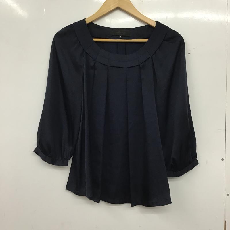 アンタイトル UNTITLED シャツ、ブラウス 七分袖 2 無地 紺 / ネイビー / navy レディース USED 古着 中古 10159786