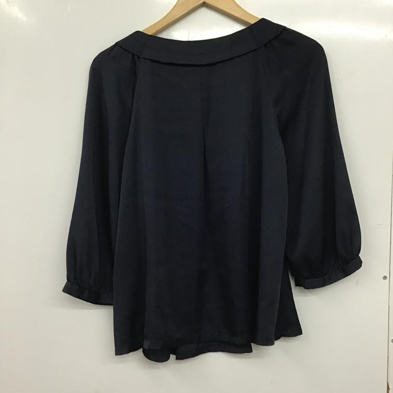 アンタイトル UNTITLED シャツ、ブラウス 七分袖 2 無地 紺 / ネイビー / navy レディース USED 古着 中古 10159786