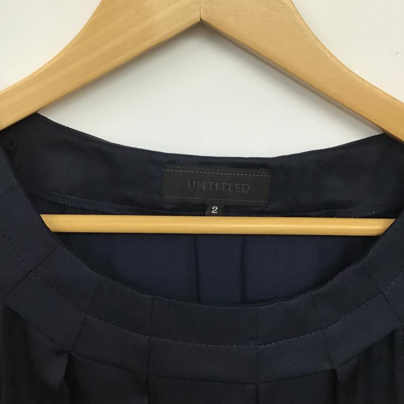 アンタイトル UNTITLED シャツ、ブラウス 七分袖 2 無地 紺 / ネイビー / navy レディース USED 古着 中古 10159786