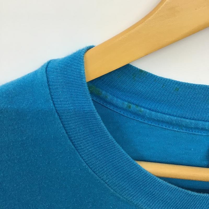 ヘインズ HANES Tシャツ 半袖 半袖カットソー プリントTシャツ クルーネックカットソー XL ロゴ、文字 青 / ブルー / blue メンズ USED 古着 中古 10159792