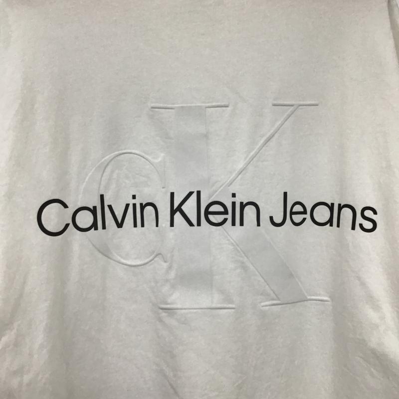 カルバン・クライン Calvin Klein Tシャツ 半袖 半袖カットソー プリントTシャツ クルーネックカットソー M ロゴ、文字 白 / ホワイト / white メンズ USED 古着 中古 10159793