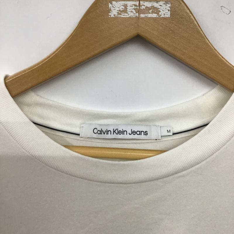 カルバン・クライン Calvin Klein Tシャツ 半袖 半袖カットソー プリントTシャツ クルーネックカットソー M ロゴ、文字 白 / ホワイト / white メンズ USED 古着 中古 10159793