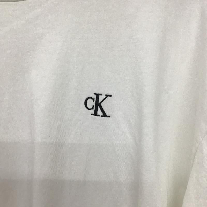 カルバン・クライン Calvin Klein Tシャツ 半袖 半袖カットソー プリントTシャツ クルーネックカットソー M ロゴ、文字 白 / ホワイト / white メンズ USED 古着 中古 10159793