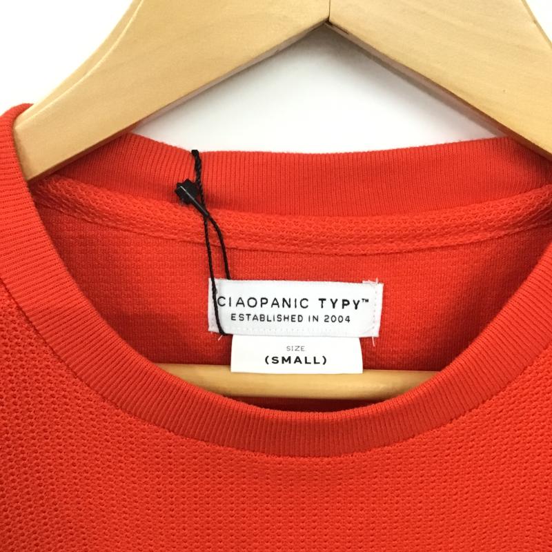 チャオパニックティピー CIAOPANIC TYPY Tシャツ 半袖 半袖カットソー プリントTシャツ クルーネックカットソー S ロゴ、文字 橙 / オレンジ / orange メンズ USED 古着 中古 10159794