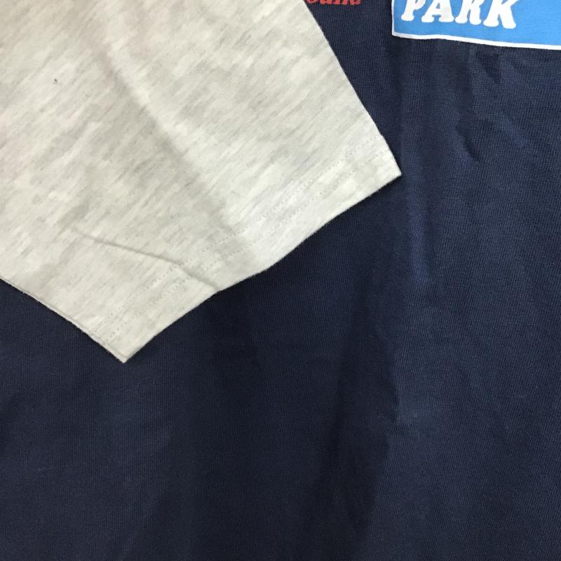 クーパー COOPER カットソー 長袖 長袖カットソー プリントカットソー クルーネック FREE ロゴ、文字 紺 / ネイビー / navy メンズ USED 古着 中古 10159795
