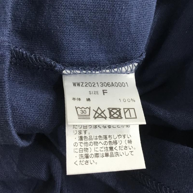 クーパー COOPER カットソー 長袖 長袖カットソー プリントカットソー クルーネック FREE ロゴ、文字 紺 / ネイビー / navy メンズ USED 古着 中古 10159795