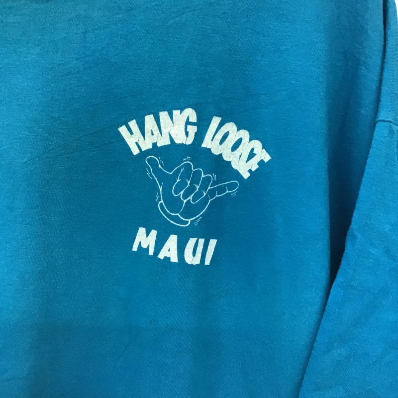 ヘインズ HANES Tシャツ 半袖 半袖カットソー プリントTシャツ クルーネックカットソー XL プリント 青 / ブルー / blue メンズ USED 古着 中古 10159796