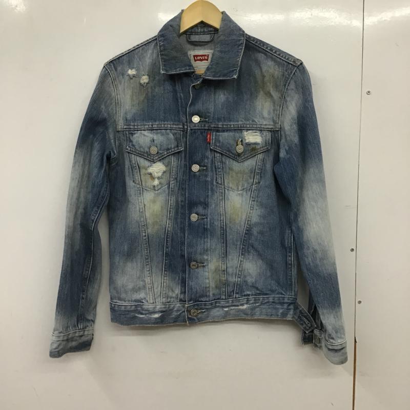 リーバイス Levi s ジャケット、上着 ジャンパー、ブルゾン デニムジャケット Gジャン アウター カジュアルジャケット S ダメージ加工 インディゴ / インディゴ / Indigo メンズ USED 古着 中古 10159797