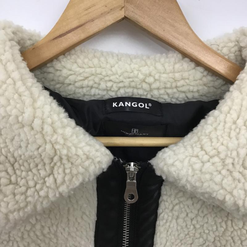 カンゴール KANGOL ジャケット、上着 ジャンパー、ブルゾン ジップアップジャケット ボアジャケット アウター M ロゴ、文字 アイボリー / アイボリー / メンズ USED 古着 中古 10159799