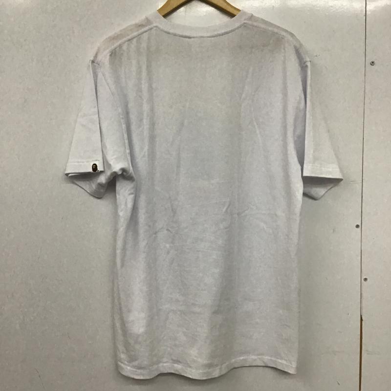 アベイシングエイプ A BATHING APE Tシャツ 半袖 半袖カットソー プリントTシャツ クルーネックカットソー XL ロゴ、文字 白 / ホワイト / white メンズ USED 古着 中古 10159804