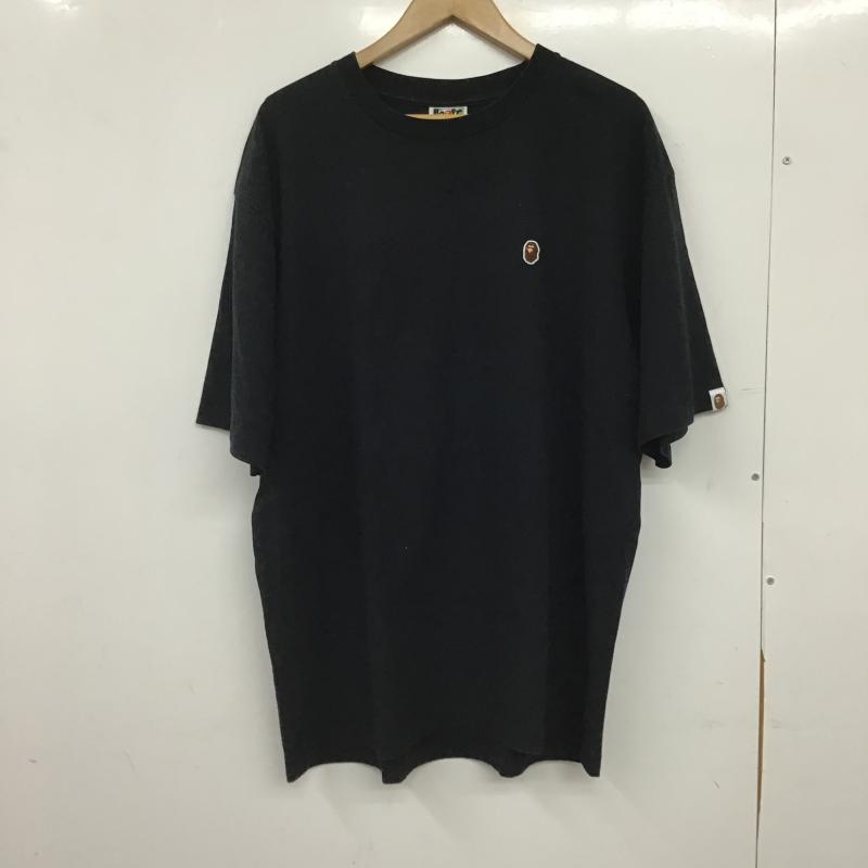 アベイシングエイプ A BATHING APE Tシャツ 半袖 半袖カットソー プリントTシャツ クルーネックカットソー XL ロゴ、文字 黒 / ブラック / black メンズ USED 古着 中古 10159805