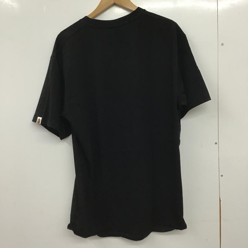 アベイシングエイプ A BATHING APE Tシャツ 半袖 半袖カットソー プリントTシャツ クルーネックカットソー XL ロゴ、文字 黒 / ブラック / black メンズ USED 古着 中古 10159806